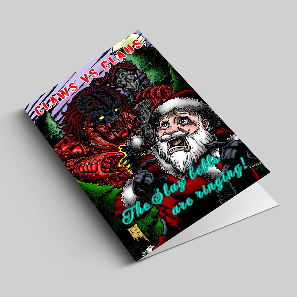 Predator Vs Claus Christmas Card