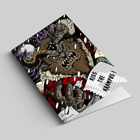 "Kiss The Krampus" Horror Folklore Christmas Card